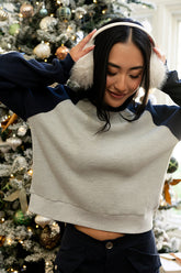 Franklin Contrast Top in Navy