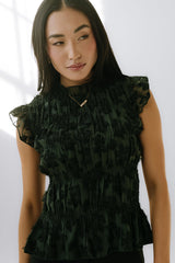 Rodney Smocked Blouse in Green