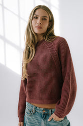 Shayla Knit Sweater in Burgundy