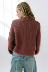 Shayla Knit Sweater in Burgundy