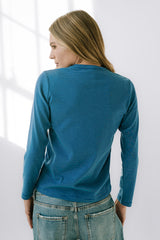 Makayla Shirt in Striped Cobalt