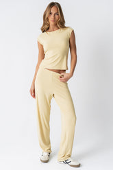Jordanna Wide Leg Pants in Yellow