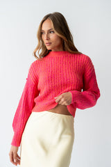 Noel Two Toned Sweater in Pink