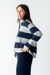 Kaysen Striped Top in Navy