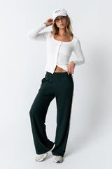 Avery Striped Pants in Green