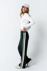 Avery Striped Pants in Green