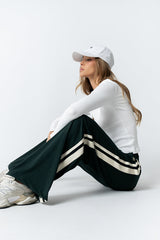 Avery Striped Pants in Green