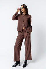 Tacie Button Up in Brown