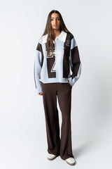 Avery Striped Pants in Brown