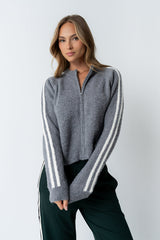Joshua Striped Jacket in Heather Grey