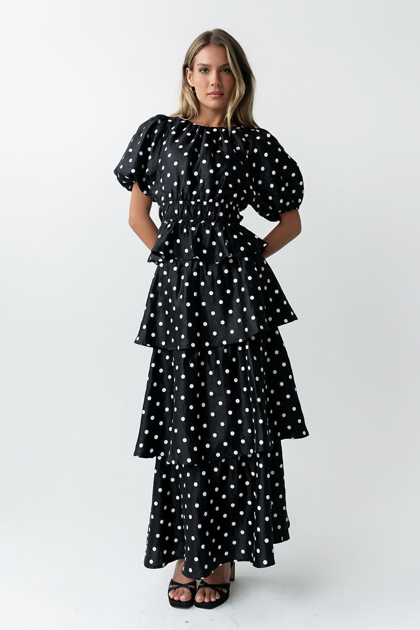 Terri Polka Dot Maxi Skirt
