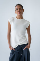 Johny Asymmetrical Top in White