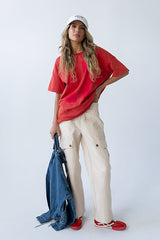 Mary Graphic Tee in Red
