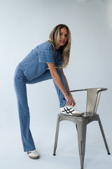 Jannet Striped Pants in Navy