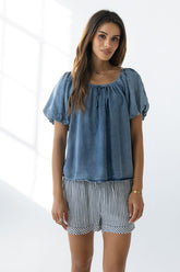 Nora Denim Blouse