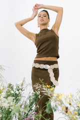 Opal Textured Top in Brown