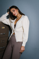 Minnie Knit Cardigan in Cream