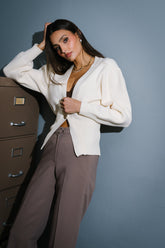 Minnie Knit Cardigan in Cream