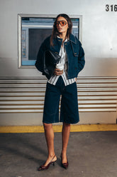 Alden Bermuda Shorts in Dark Wash
