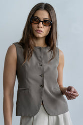 Katy Button Up Vest