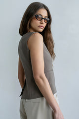 Katy Button Up Vest