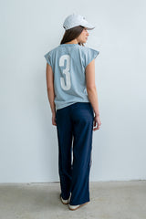 Vinnie Muscle Tee in Blue