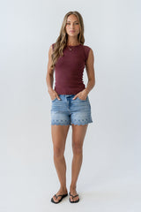 Huxley Tank in Maroon