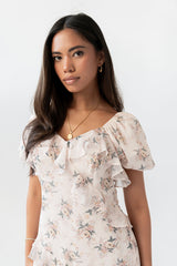 Oakley Ruffle Floral Maxi Dress