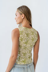 Sasha Floral Plunge Top