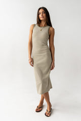 Kamber Striped Midi Tank Dress in Green