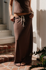 Marsha Maxi Skirt in Brown