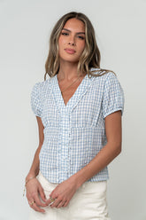 Annabeth Plaid Top