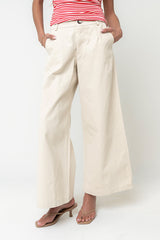Jannah Wide Leg Pants in Ecru