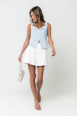 Jenny Pleated Shorts in Ivory