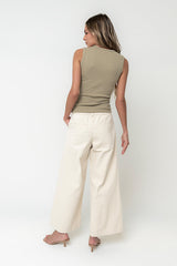 Nina Asymmetrical Tank in Olive