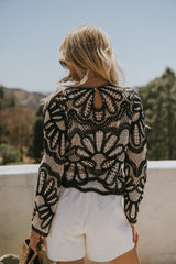 Rosa Crochet Top in Black