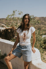 Lennon Lace Trim Blouse