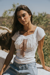 Lennon Lace Trim Blouse