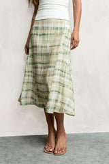 Josefine Plaid Midi Skirt