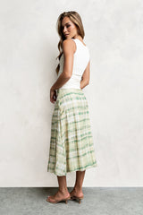 Josefine Plaid Midi Skirt