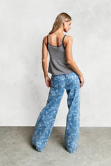 Gracie Floral Denim Pants