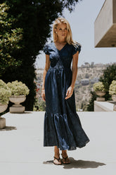 Eliza Maxi Dress in Navy