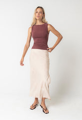 Alder Fitted Tank in Wine