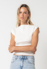 Maggie Knit Top in White