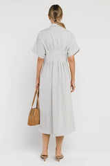 Collins Striped Maxi Dress in White