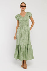 Eliza Maxi Dress in Green