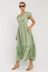 Eliza Maxi Dress in Green