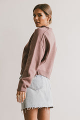 Leander Knit Sweater in Mauve