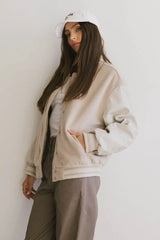 Call The Shots Varsity Jacket in Mocha