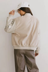 Call The Shots Varsity Jacket in Mocha